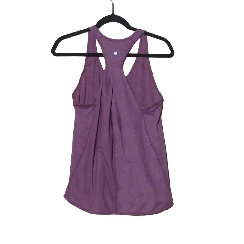 Lululemon Purple Racerback Tank with Gathered Back - Size M (est)